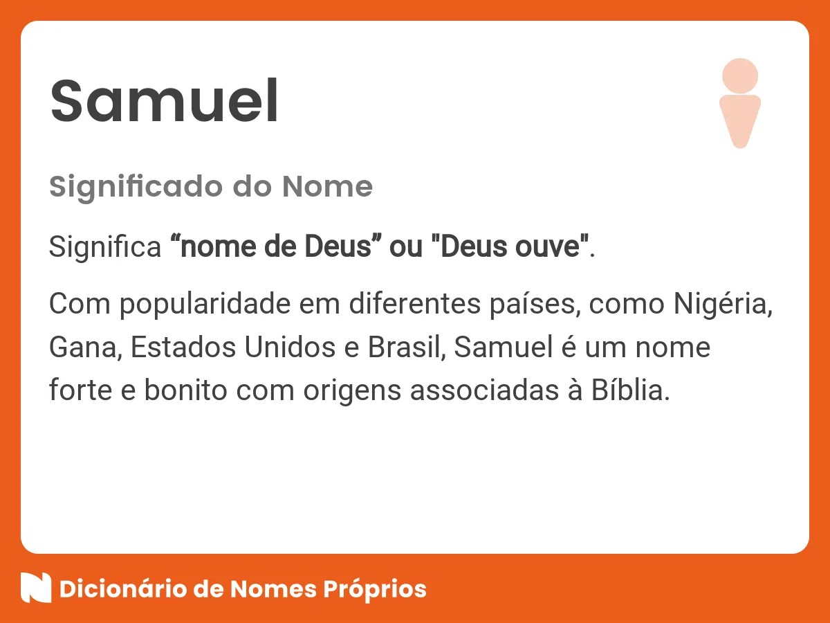 Significado do nome Samuel Dicionário de Nomes Próprios
