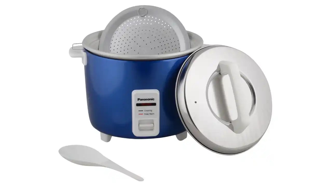 Electric rice cookers with strainer plate to help remove starch Digit