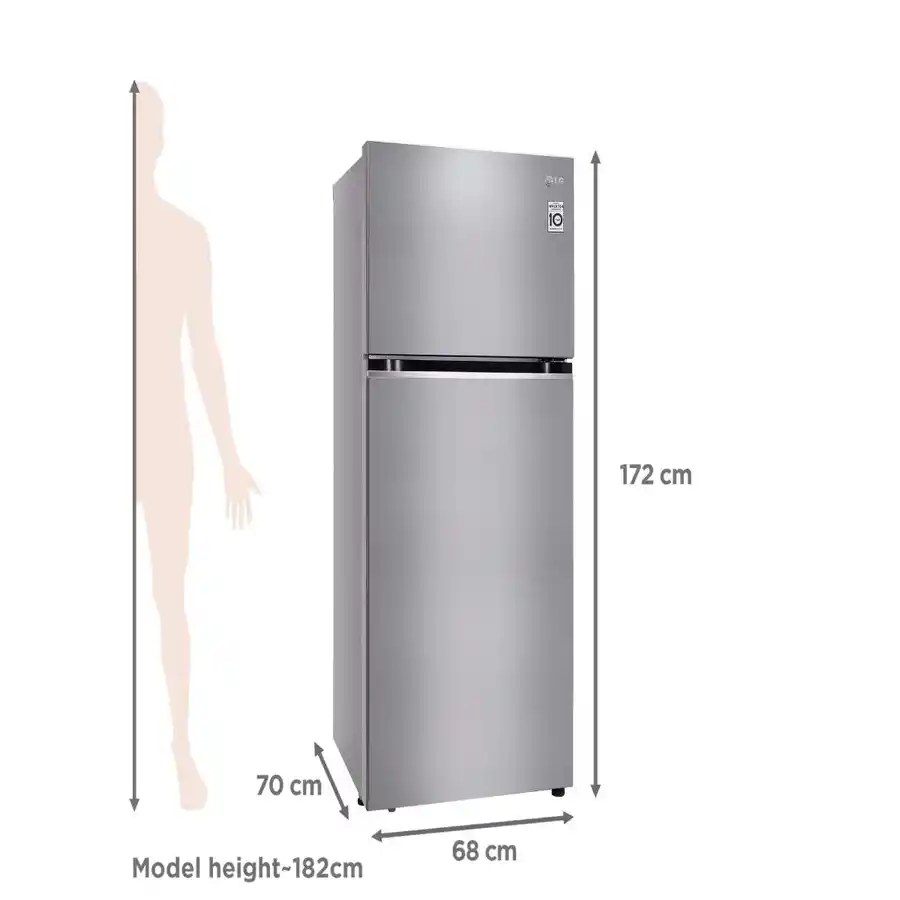 LG 408 L 2 Star Double Door Refrigerator (GLN412SDSY.DDSZEB) এলজি 408 L 2 Star Double Door