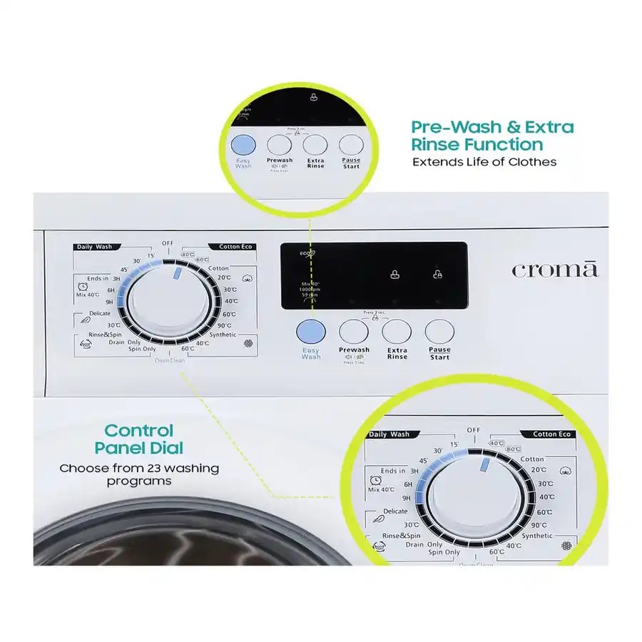 Croma 6 kg Fully Automatic Front Loading Washing Machine (CRAW0151