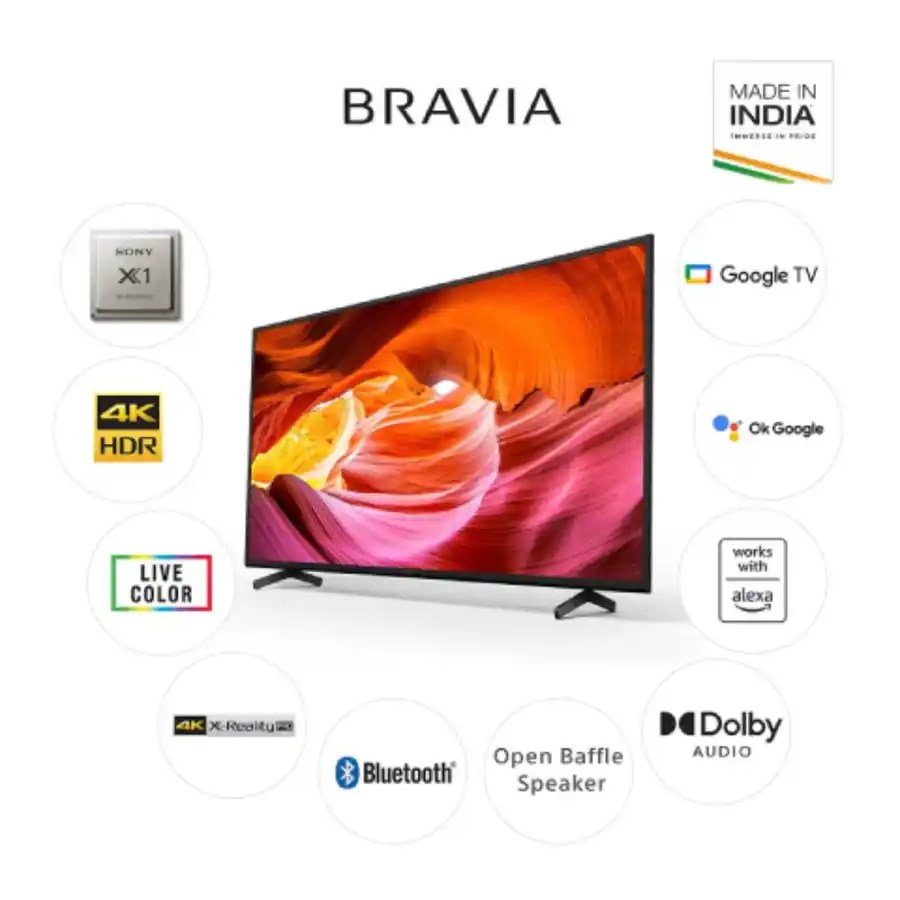 Sony Bravia 50 inches 4K LED TV (KD50X75K) TV Price in India, Specification, Features Digit.in