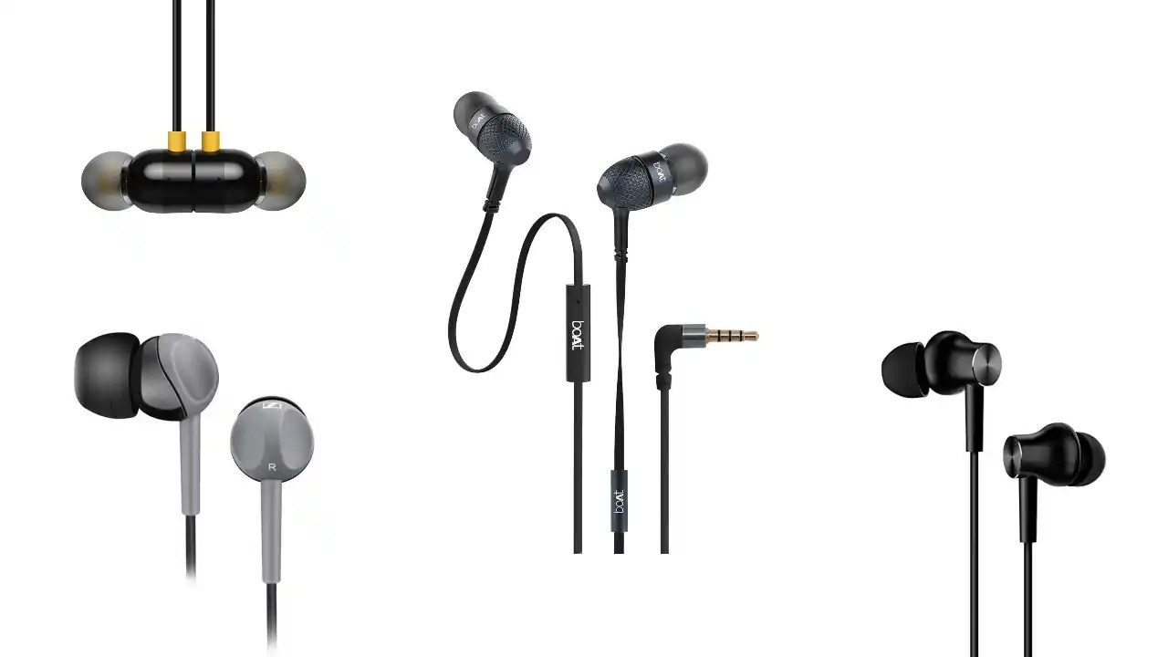 Four wired inear earphones Digit