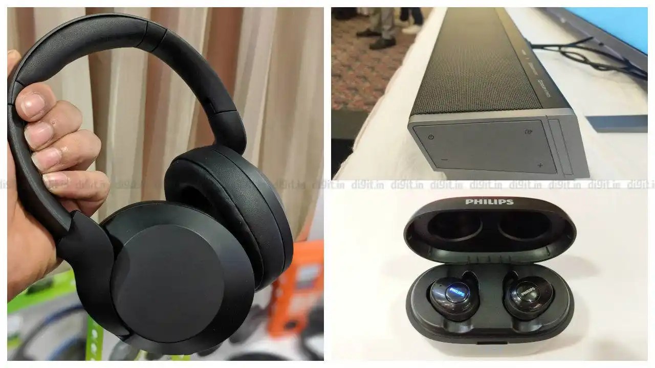 Philips TAPB603 soundbar with Dolby Atmos, TAPH805 Bluetooth headphones