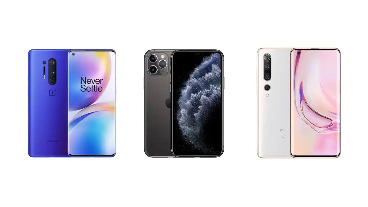 OnePlus 8 Pro vs Xiaomi Mi 10 vs Apple iPhone 11 Pro specifications