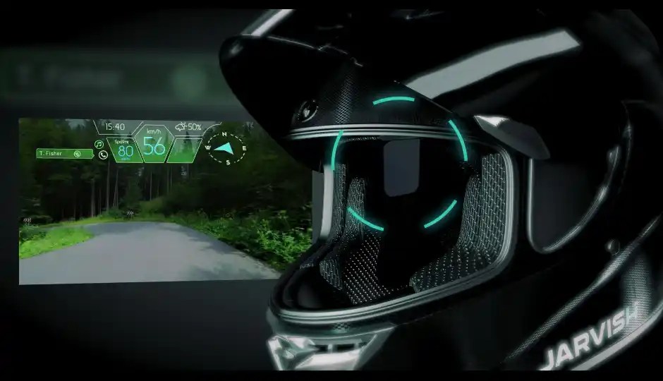 JARVISH smart helmet has everything including HUD, 360degree cameras