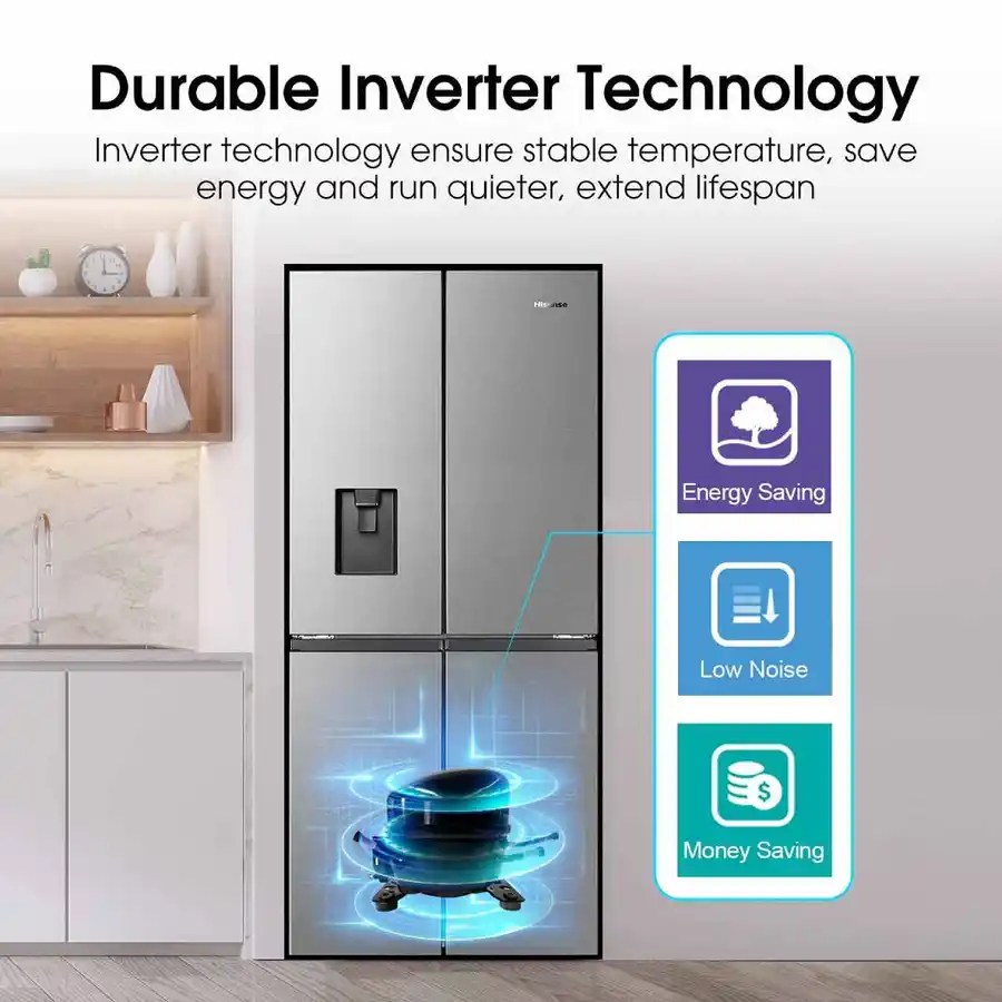 Hisense 507 L MultiDoor Refrigerator (RQ507N4SSVW) Photo Design 1 Digit