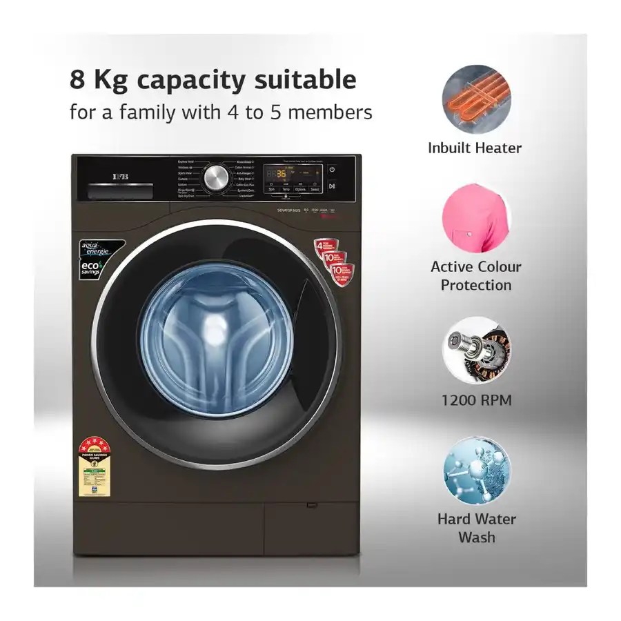 IFB 8 Kg 5 Star Front Load Washing Machine (SENATOR MXS) Washing