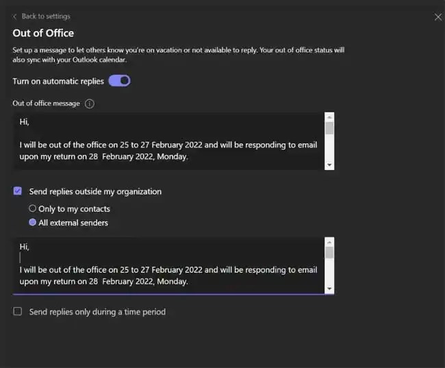 How to Set OutofOffice Status on Microsoft Teams for Mobile and