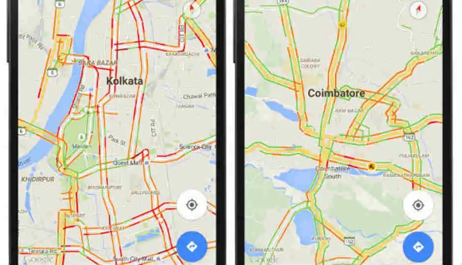 Google Maps Real Time Traffic Google Maps introducing realtime traffic updates to more cities in