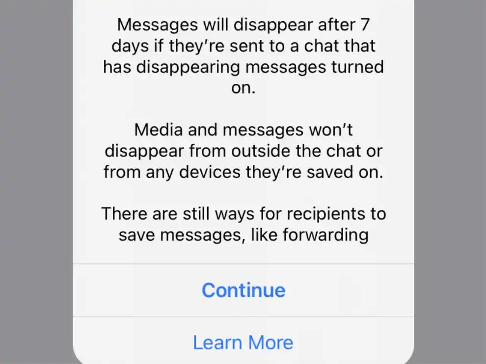 How to send disappearing messages on WhatsApp Digit