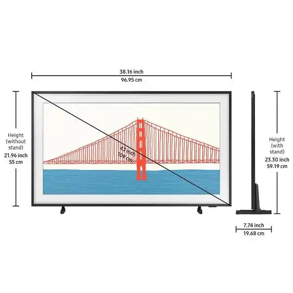 Samsung 75 inch Class The Frame QLED 4K Smart TV (2021) Design Images