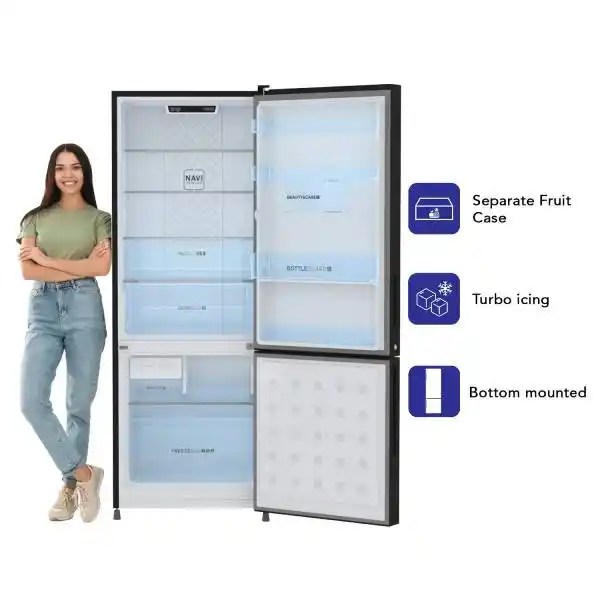 Haier 276 L 3 Star Double Door Refrigerator (HRB2964PBGE) Design