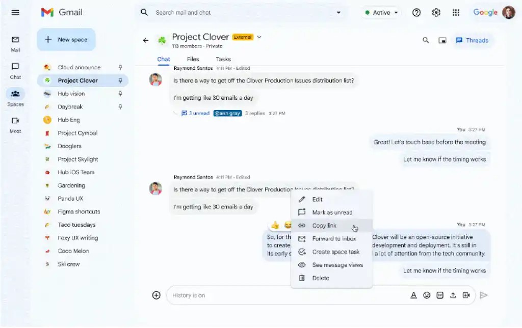 Google Chat gains new message linking feature Here’s how to use it