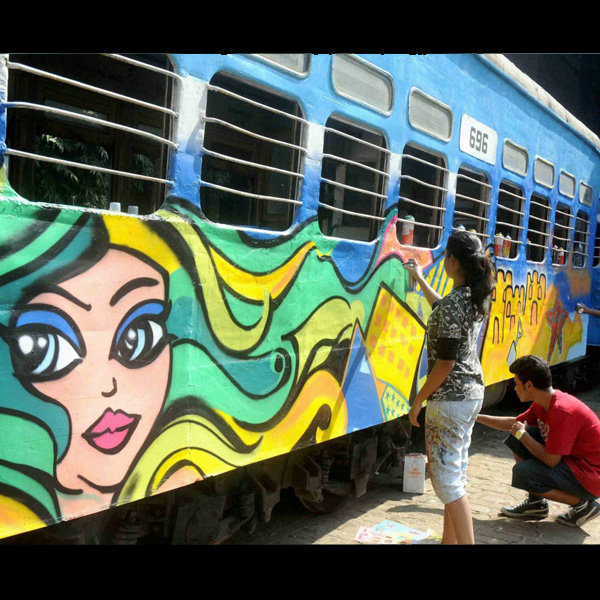 Kolkata's tram gets a new look with graffiti art