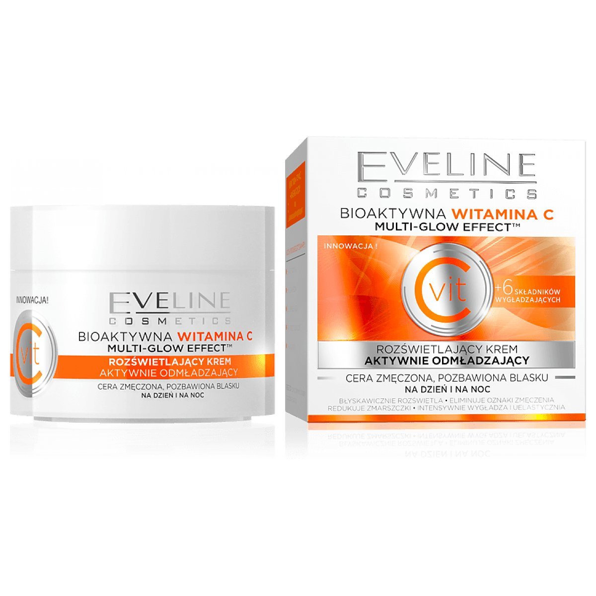 Eveline Vit C Rozświetlający krem odmładzający dla cery zmęczonej dzień