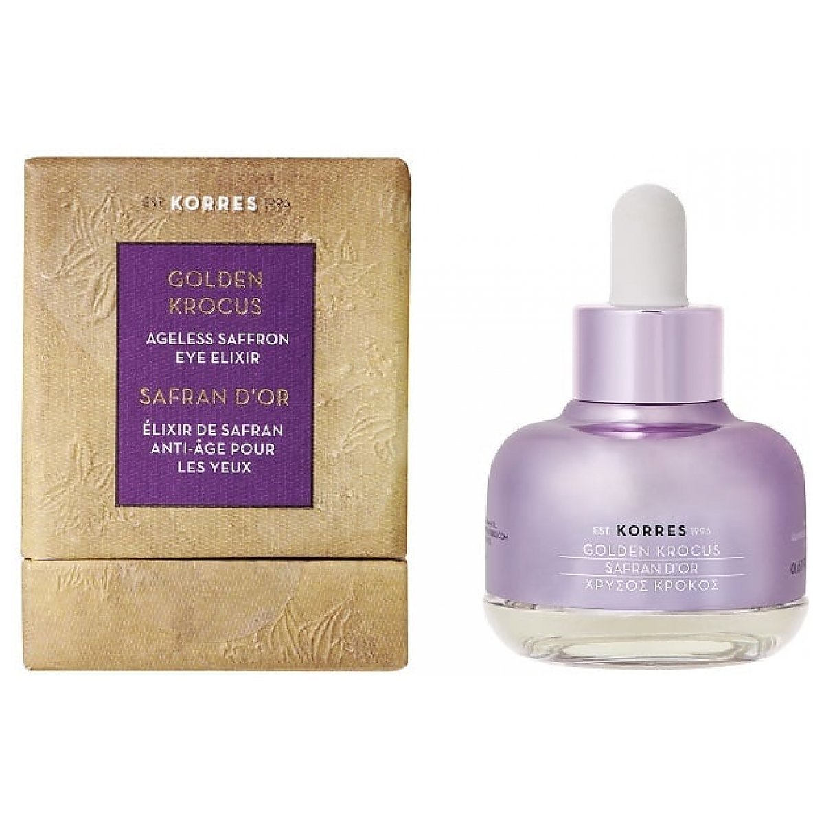 KORRES Golden Krocus Ageless Saffron Eye Elixir Eliksir młodosci pod