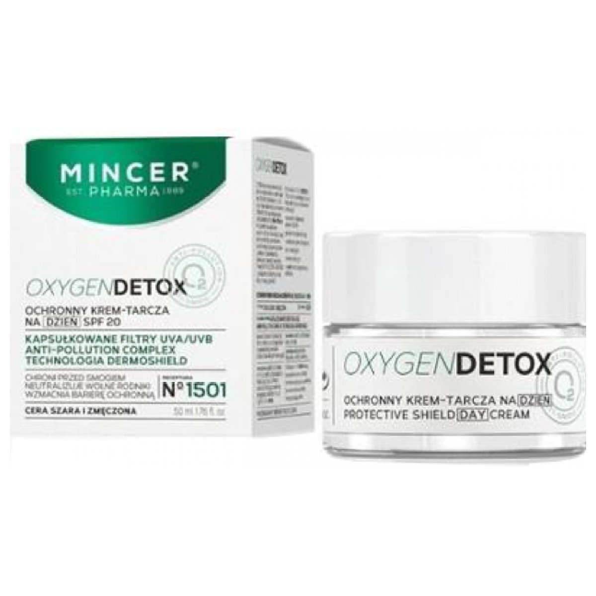 Mincer Pharma Oxygen Detox Protective Shield Day Cream Ochronny krem