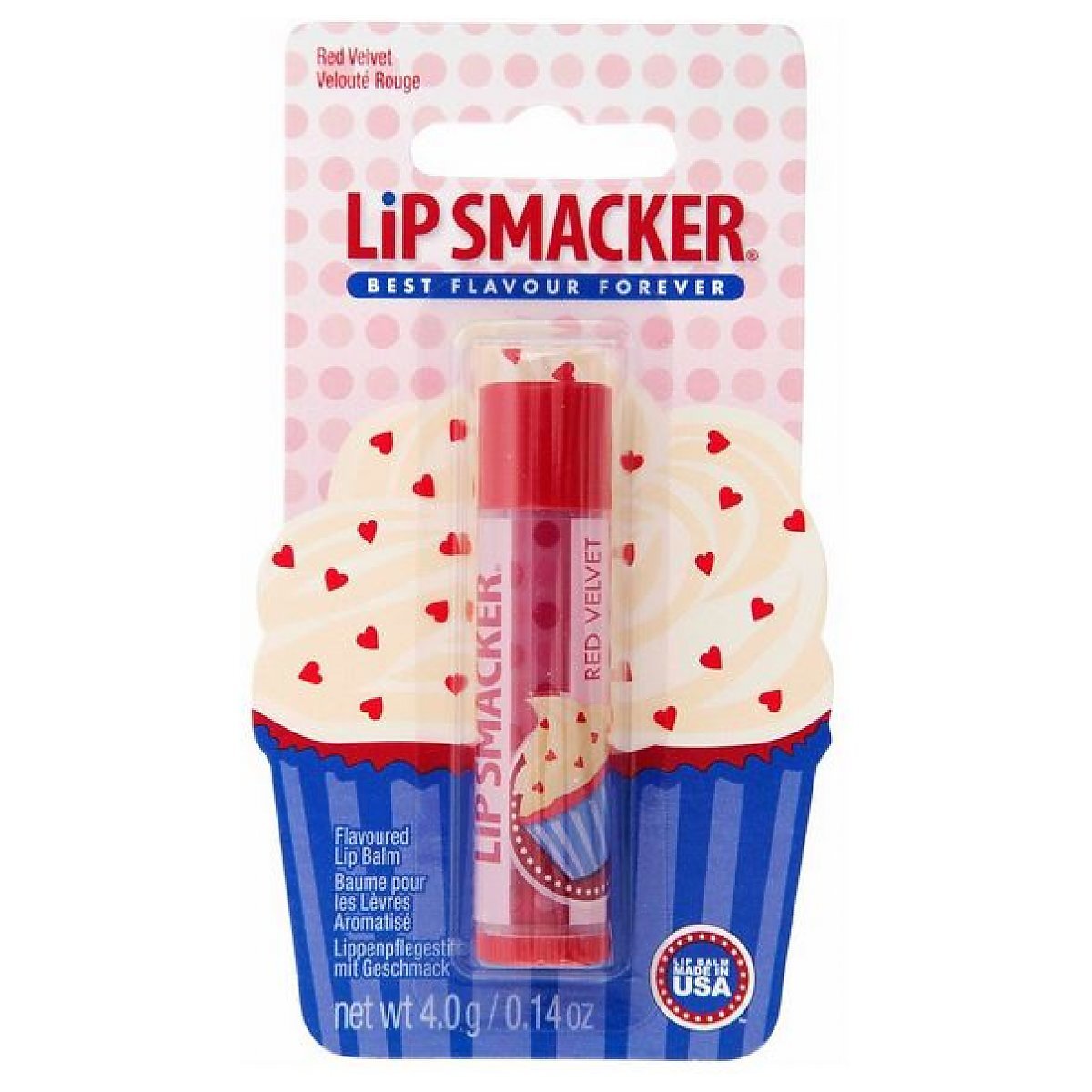Lip Smacker Flavoured Lip Balm Błyszczyk do ust 4g Cupcake Red Velvet