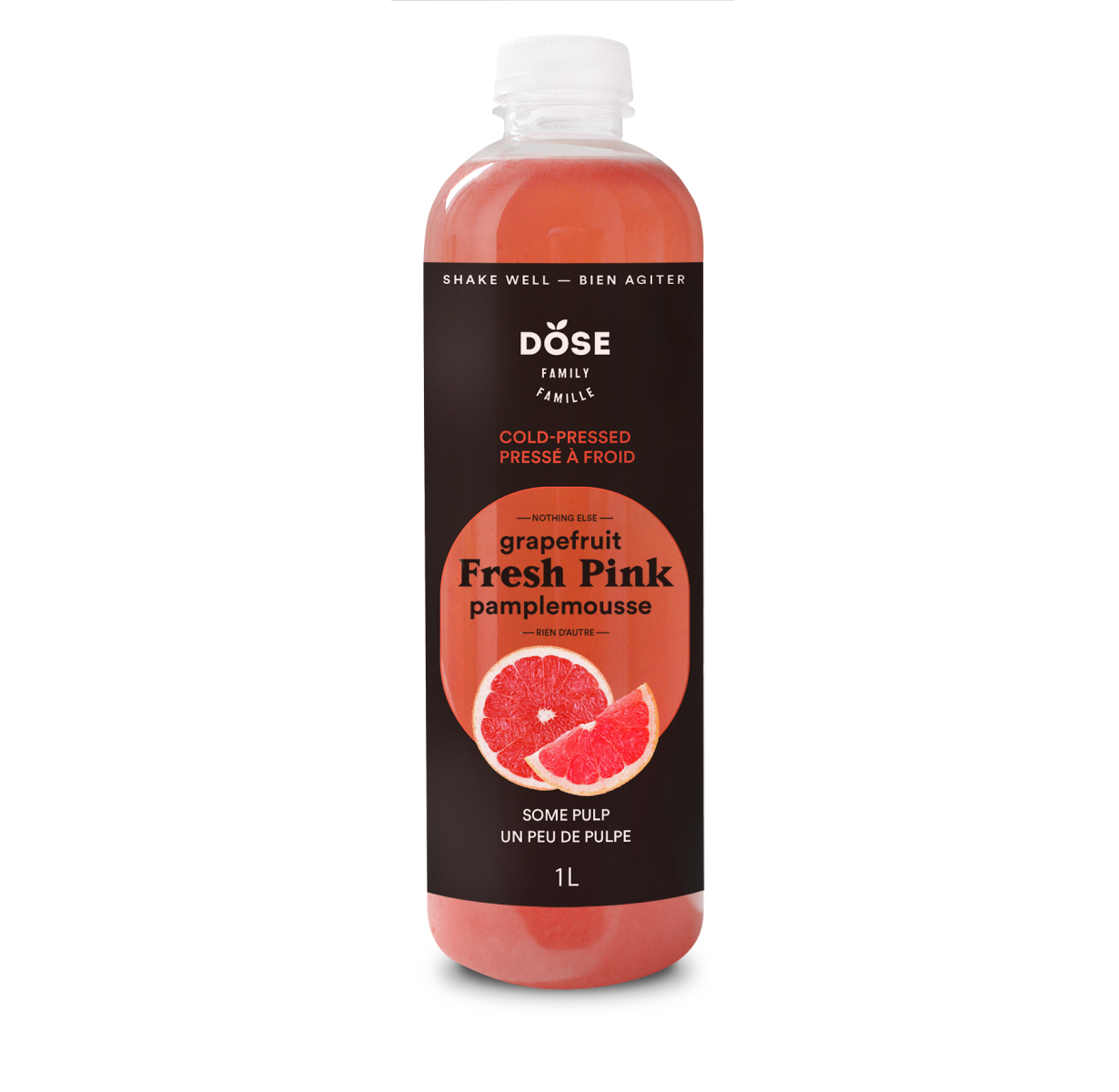 FRESH PINK 1L Pink grapefruit cold pressed juice Dose Juice