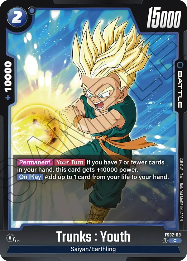 Trunks Youth Dragon Ball Super Card Game Fusion World Card