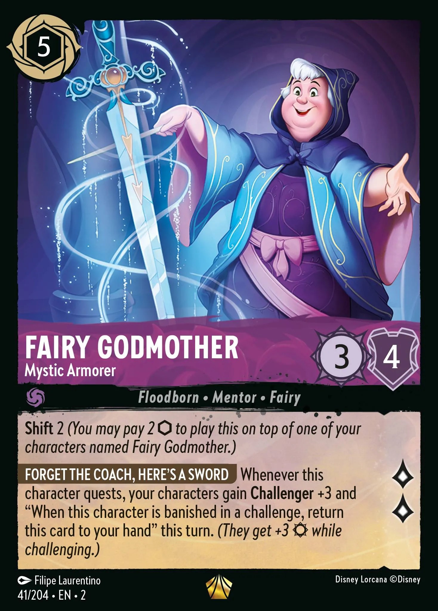 Fairy Godmother Mystic Armorer Lorcana Card Lorcana.gg