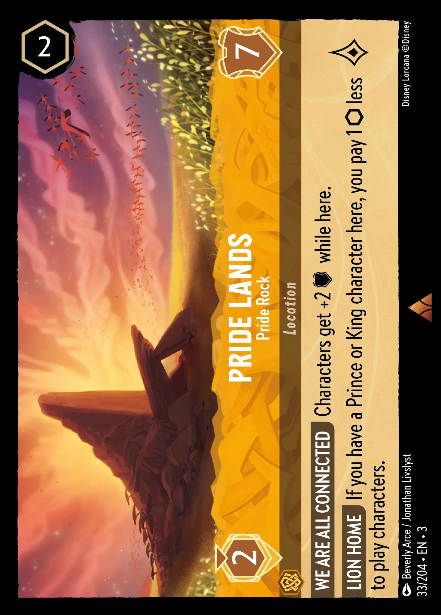 Pride Lands Pride Rock Lorcana Card Lorcana.gg