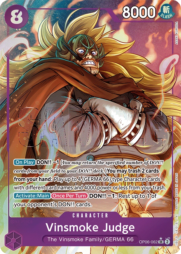 OP06062_p1 Vinsmoke Judge (Parallel) One Piece Card Game Card