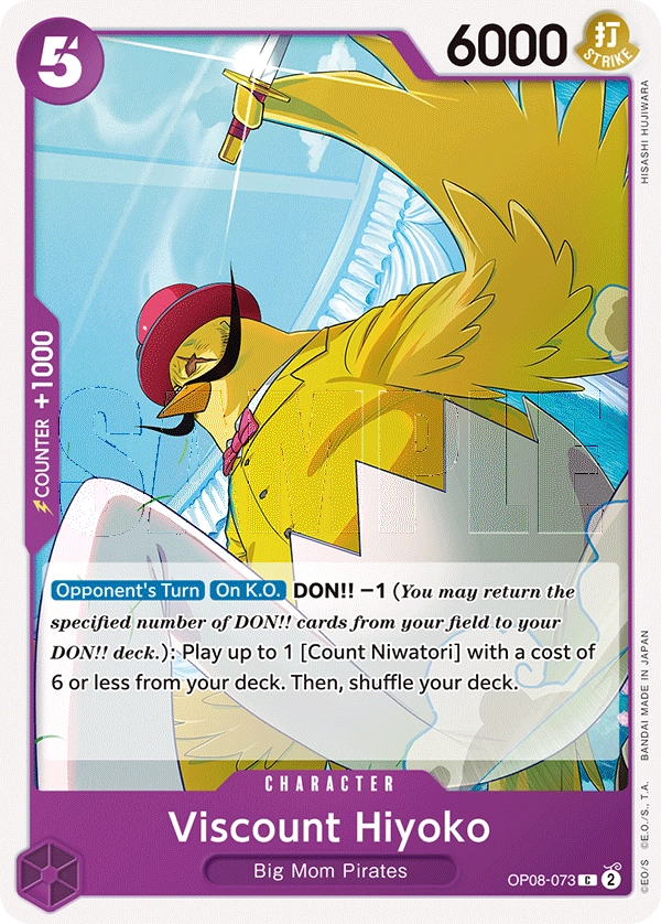 OP08073 Viscount Hiyoko One Piece Card Game Card OnePiece.gg