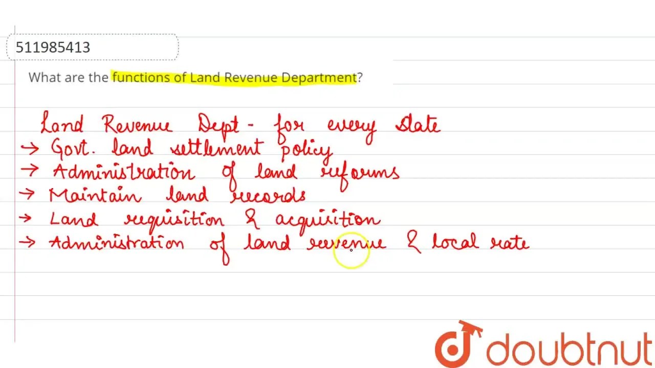 Give the landuse categories based on Land revenue records.