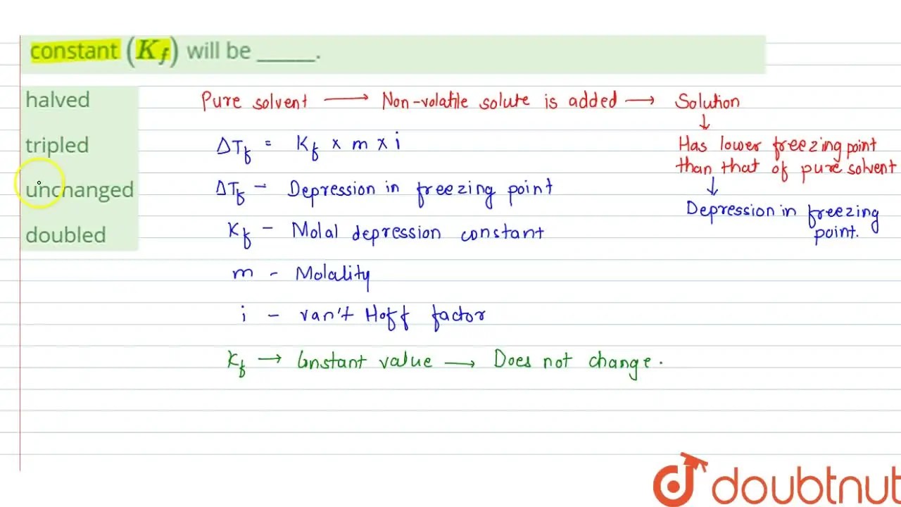 [Marathi] If molality of the dilute solution is doubled the val