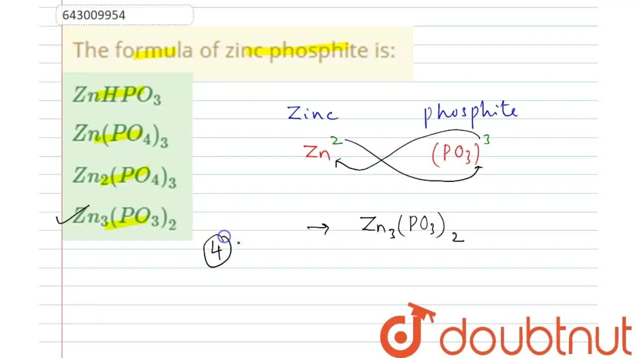 [Odia] The formula of zinc phosphite is