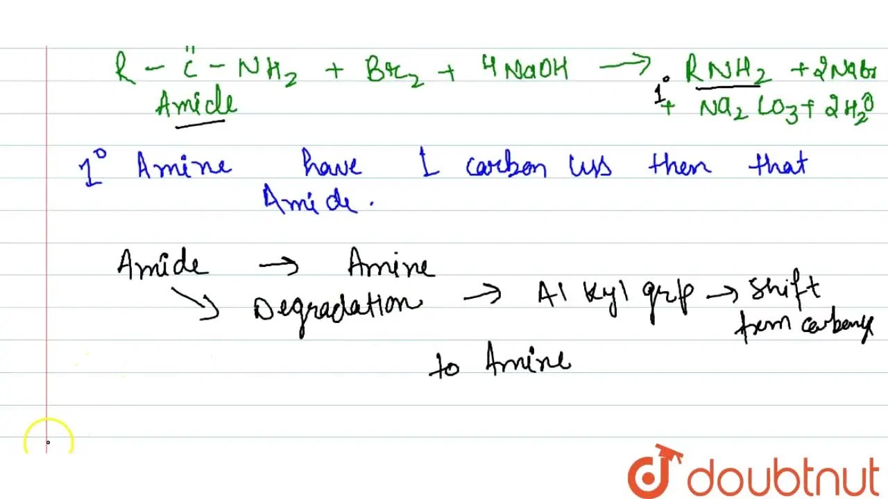 [Punjabi] Write short note on Hoffmann's bromamide reaction. Why is it