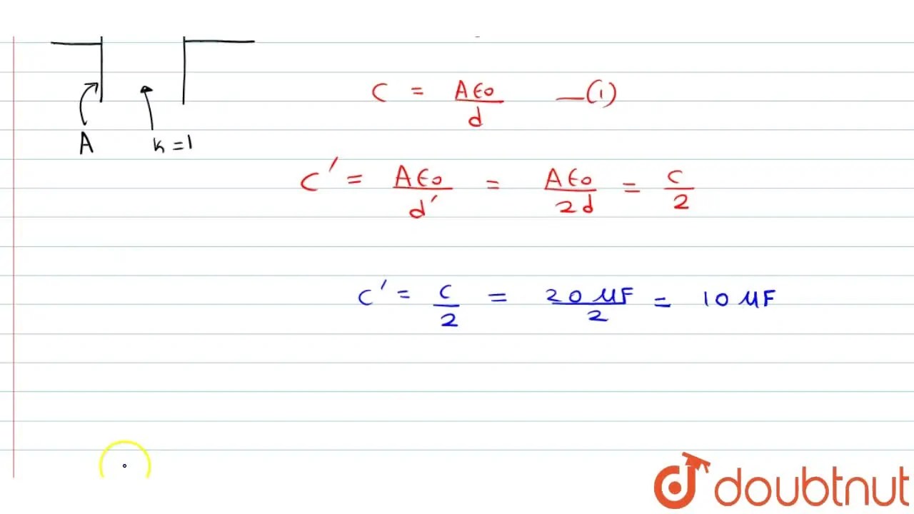 [Marathi] A parallel plate air condenser has a capacity of 20 mu F . W