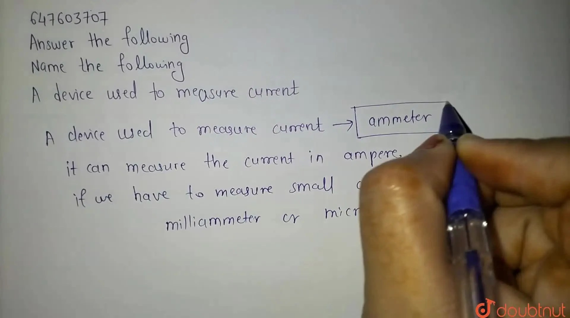 [Marathi] Answer the following. Name the following. A device used t