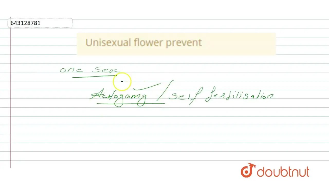 [Malayalam Solution] Unisexual flower prevent