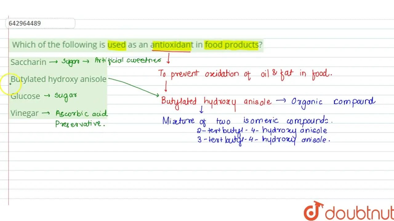 [Marathi] Which of the following is used as an antioxidant in food pro