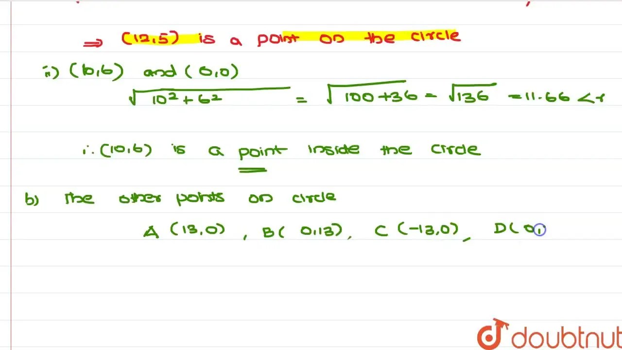 [Malayalam] The centre of the circle is thé origin and the radius is