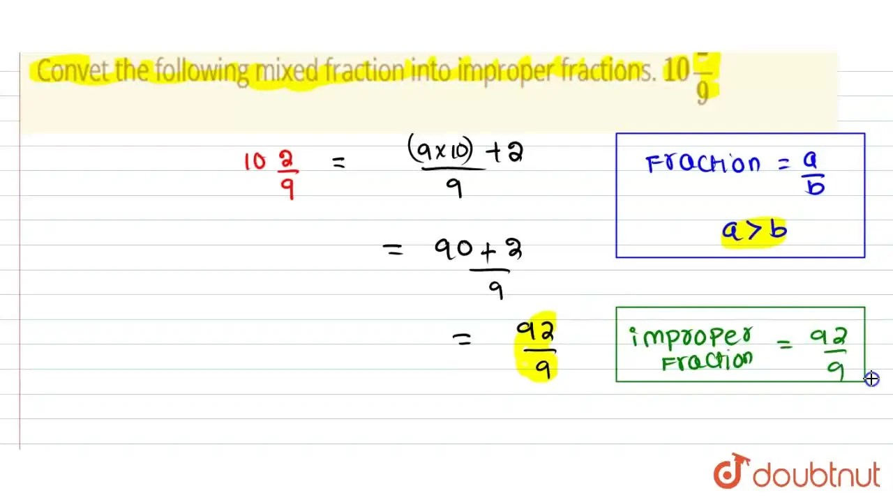 [Telugu] Convet the following mixed fraction into improper fractions.