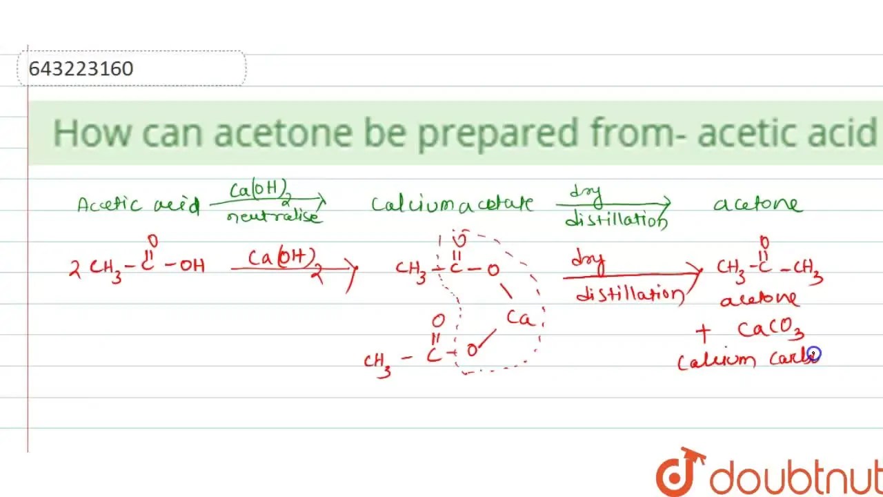 [Odia] How can acetone be prepared from acetic acid