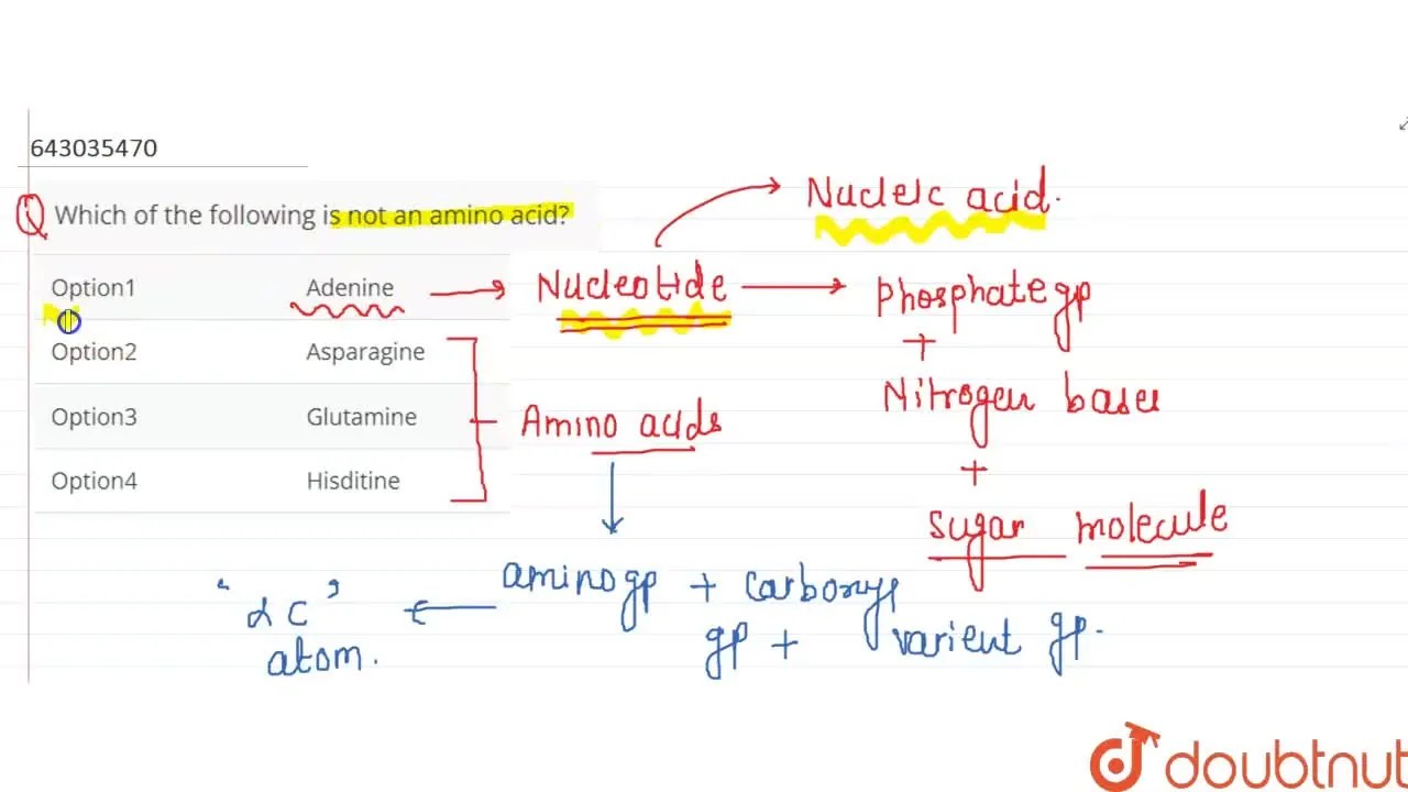 [Marathi Solution] Which of the following is not an amino acid?