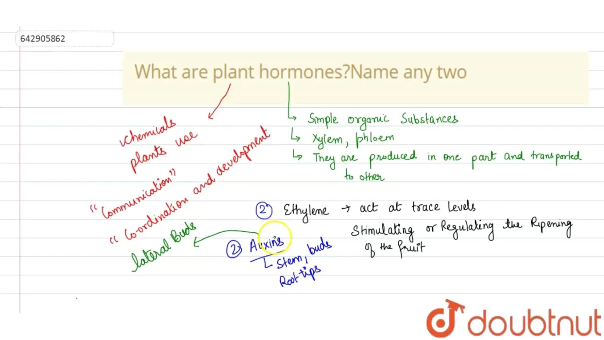 [Punjabi Solution] What are plant hormones?Name any two