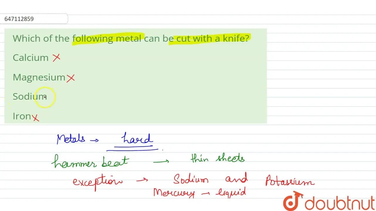 [Punjabi] Which of the following metal can be cut with a knife?