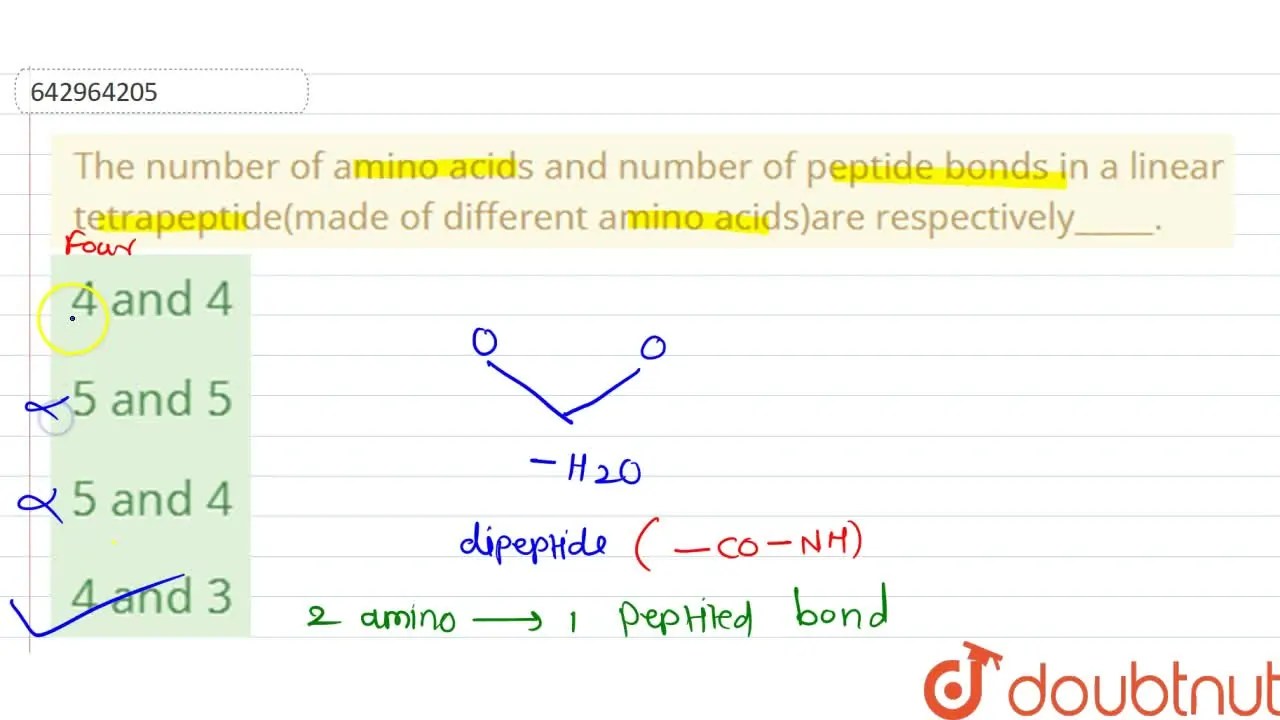 [Marathi] The number of amino acids and number of peptide bonds in a l