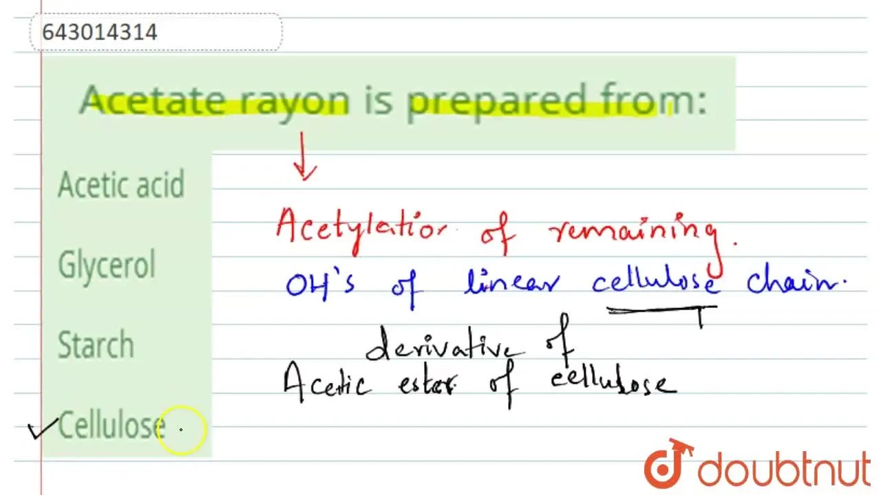 [Odia] Acetate rayon is prepared from