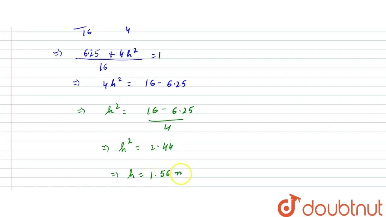 [Punjabi] An arch is in the form of a semiellipse. It is 8m wide and