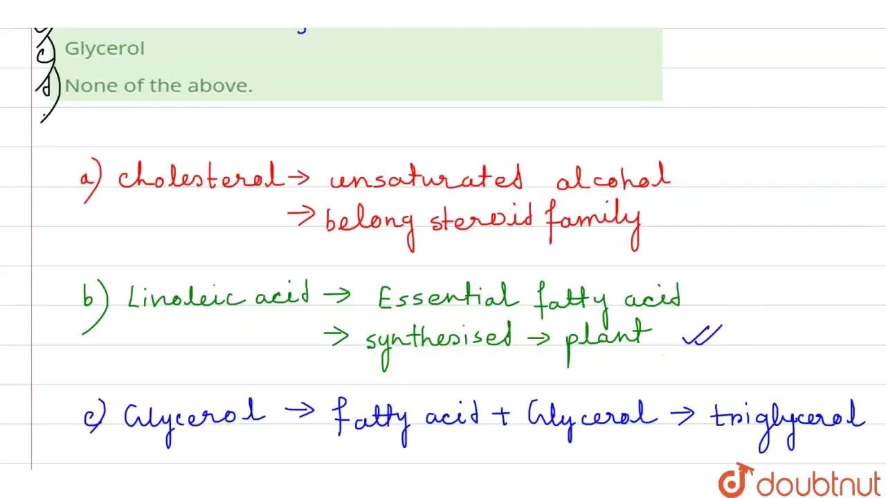 [Bengali Solution] A fatty acid not synthesised in human body is