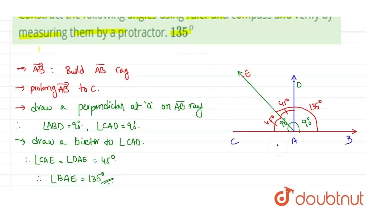 [Telugu] Construct the following angles using ruler and compass and ve