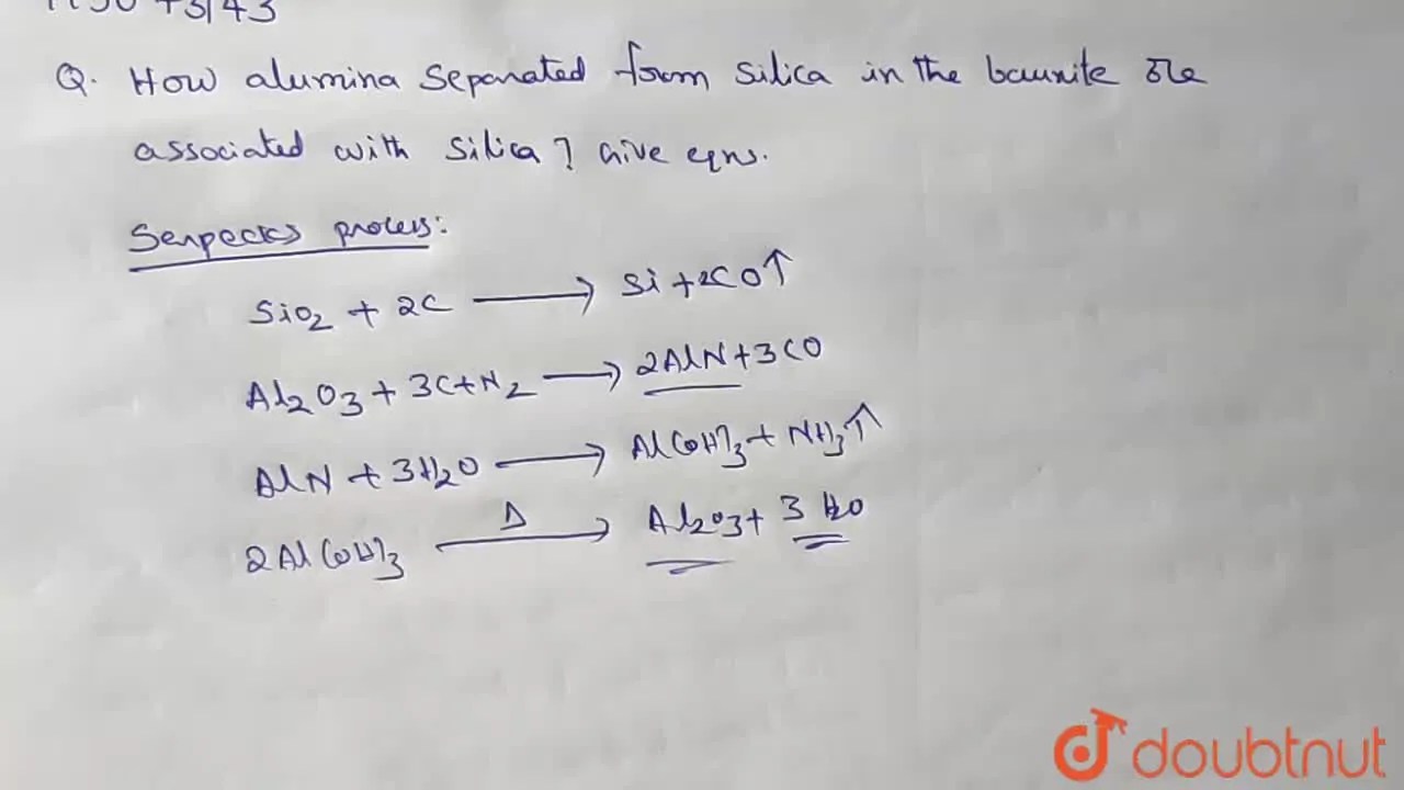 [Telugu] How is alumina separated from silica in the bauxite ore assoc