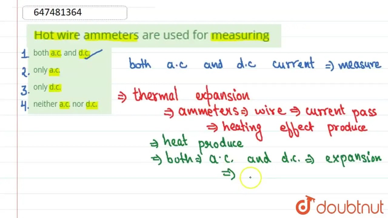 [Punjabi] Hot wire ammeters are used for measuring