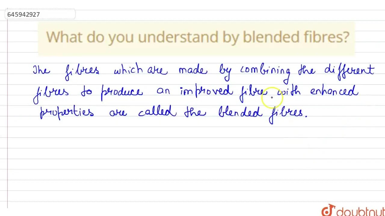 What do you understand by blended fibres?